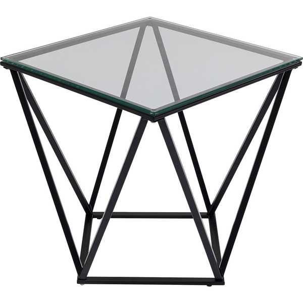 KARE Design Table d'appoint Cristallo noir 50x50  