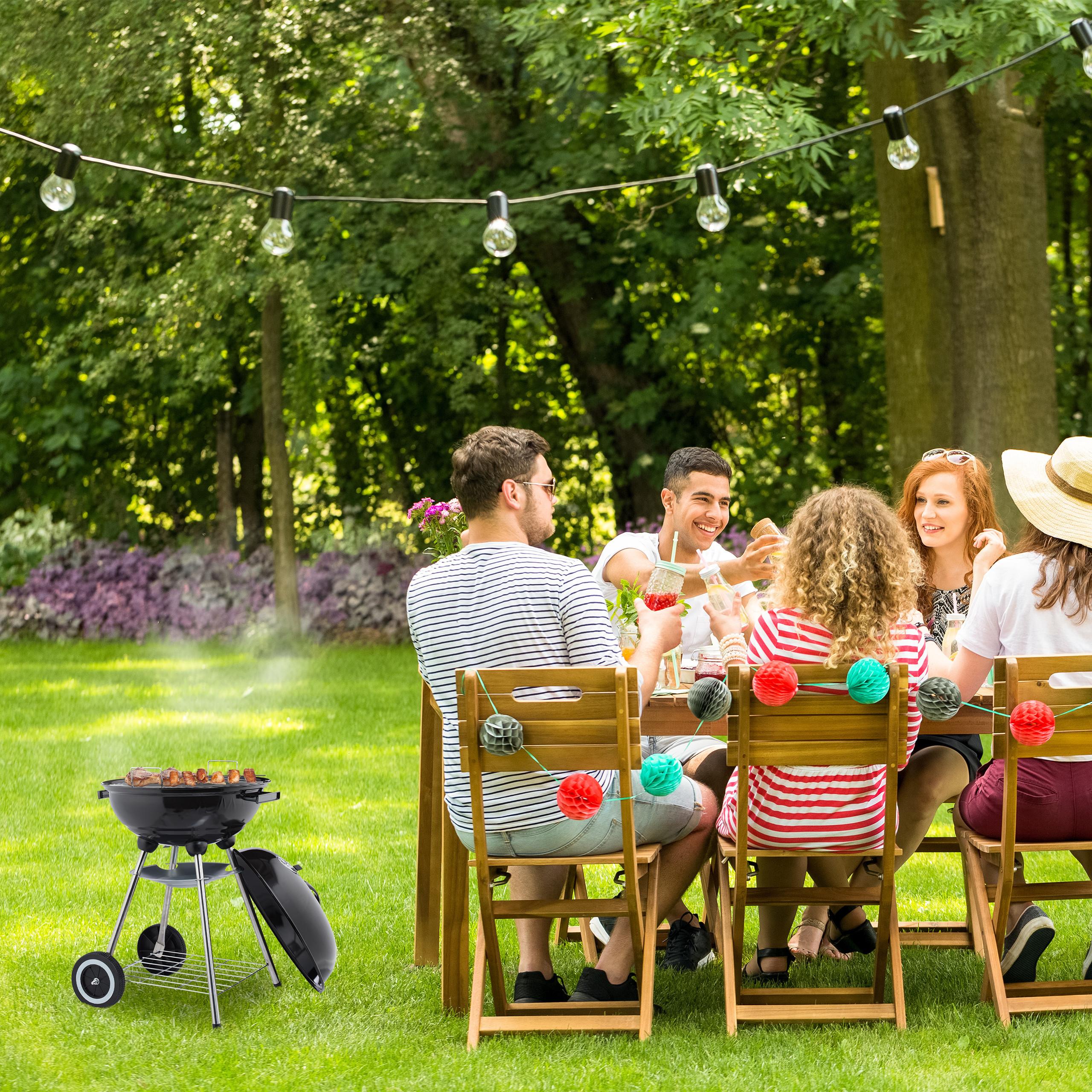 Northix Barbecue con coperchio e ripiano  