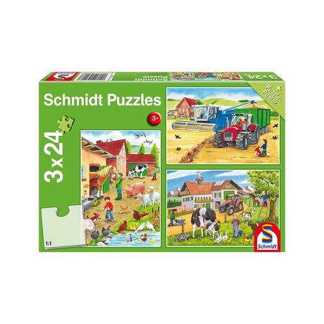 Schmidt  Puzzle Auf dem Bauernhof (3x24) 