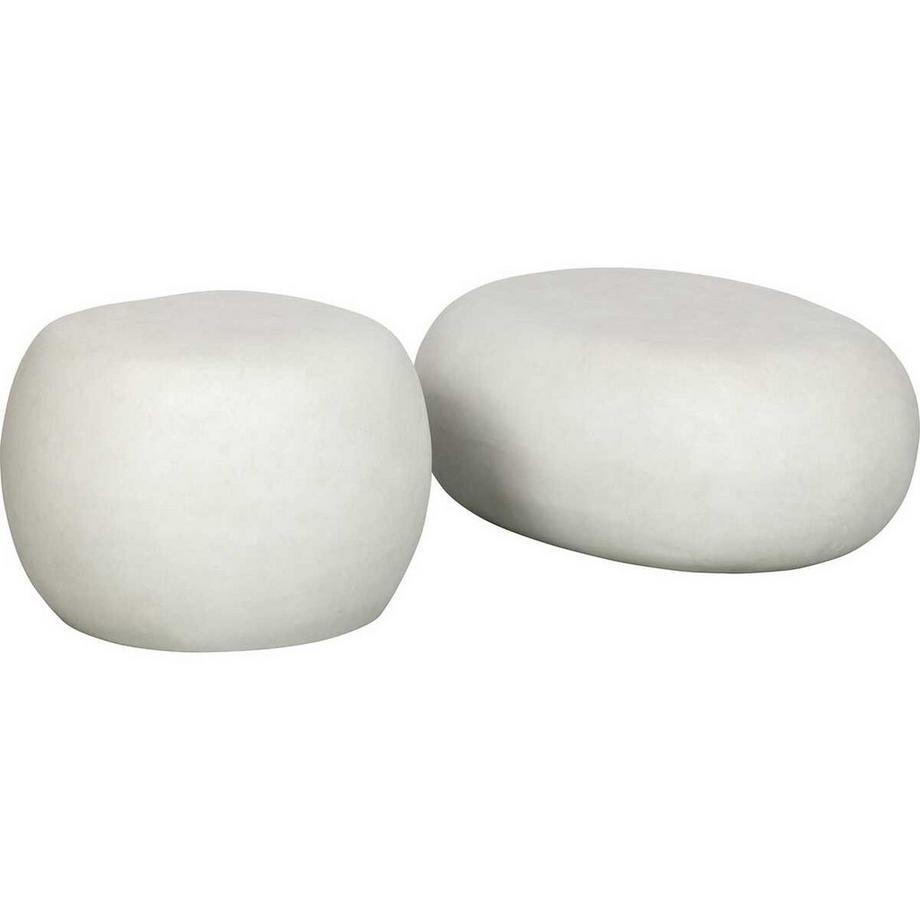 mutoni Couchtisch Pebble weiss 65x49  