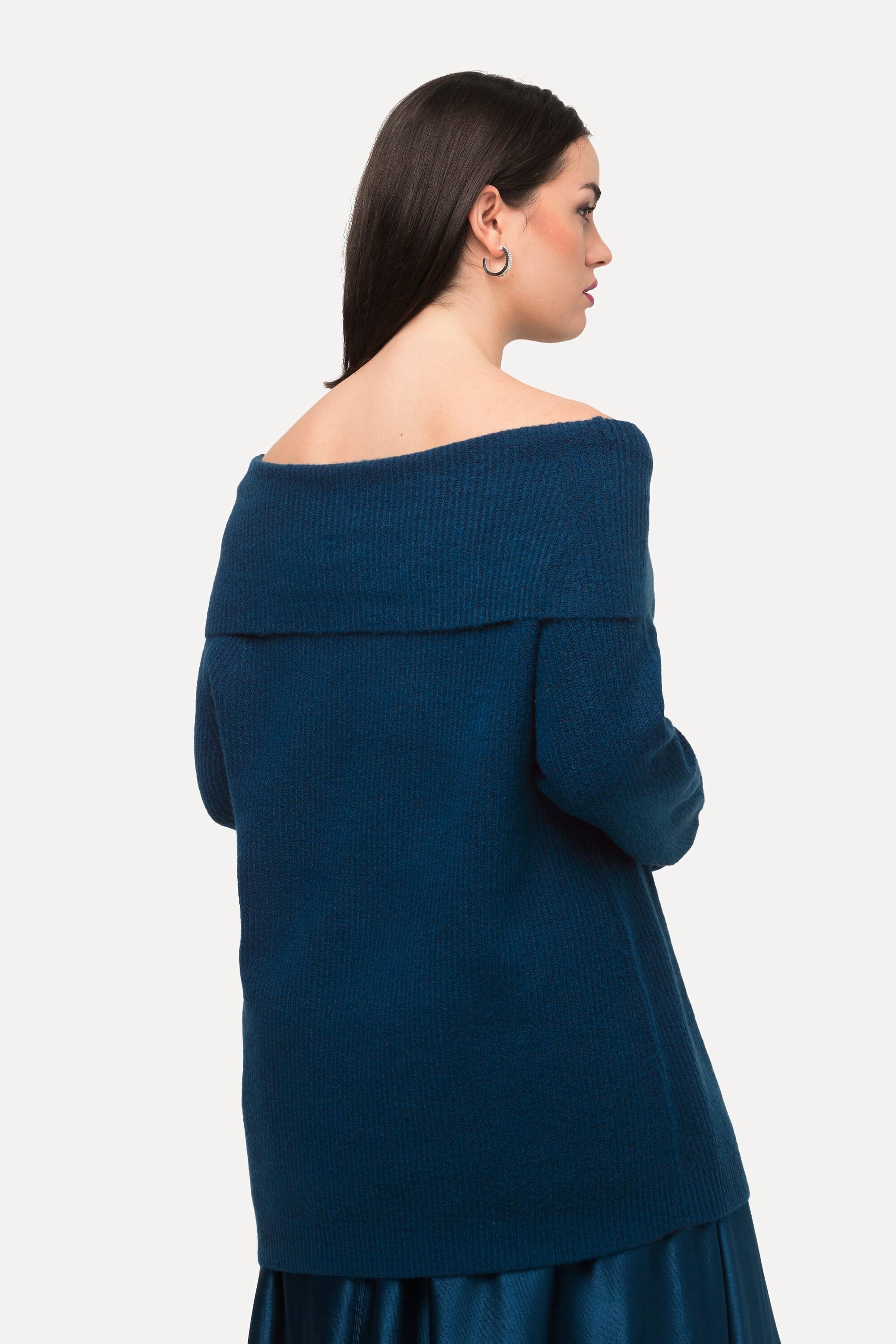 Ulla Popken  Pullover con apertura sulle spalle e maniche lunghe 