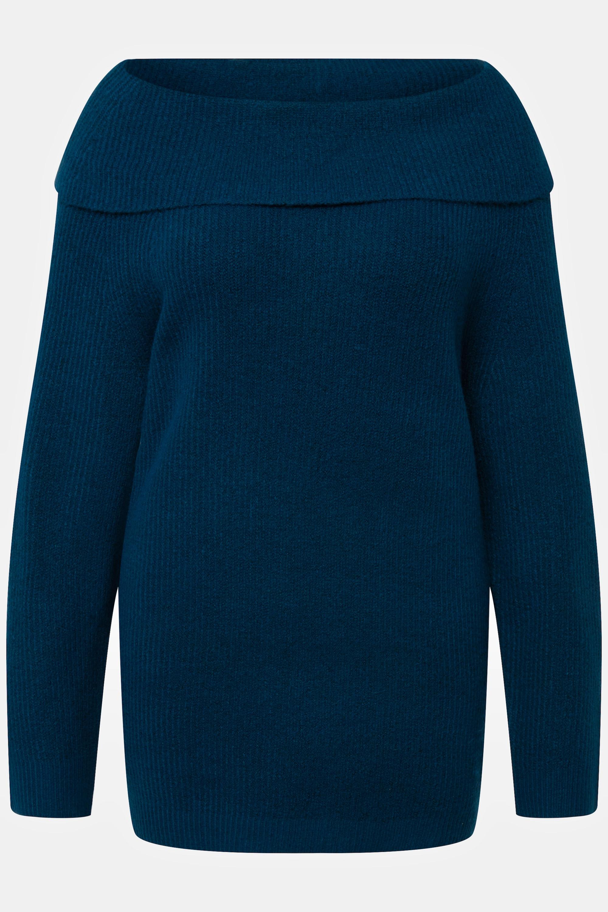 Ulla Popken  Pullover con apertura sulle spalle e maniche lunghe 