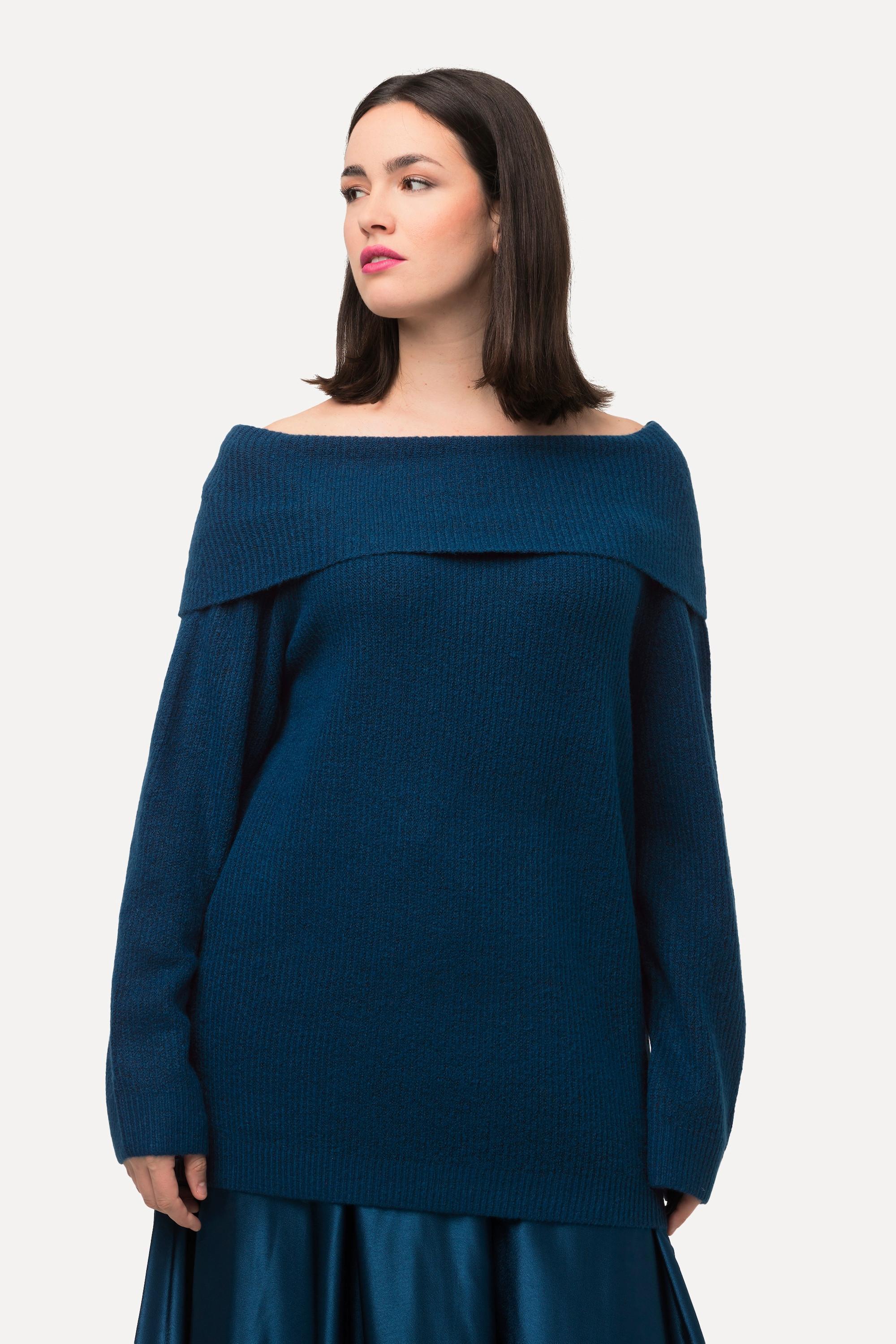 Ulla Popken  Pullover con apertura sulle spalle e maniche lunghe 