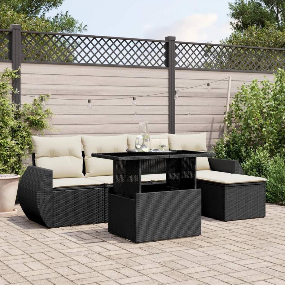 VidaXL set divano da giardino Polirattan  