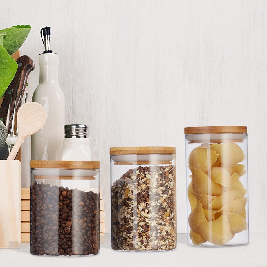 B2X 3 pots de conservation de différentes tailles  