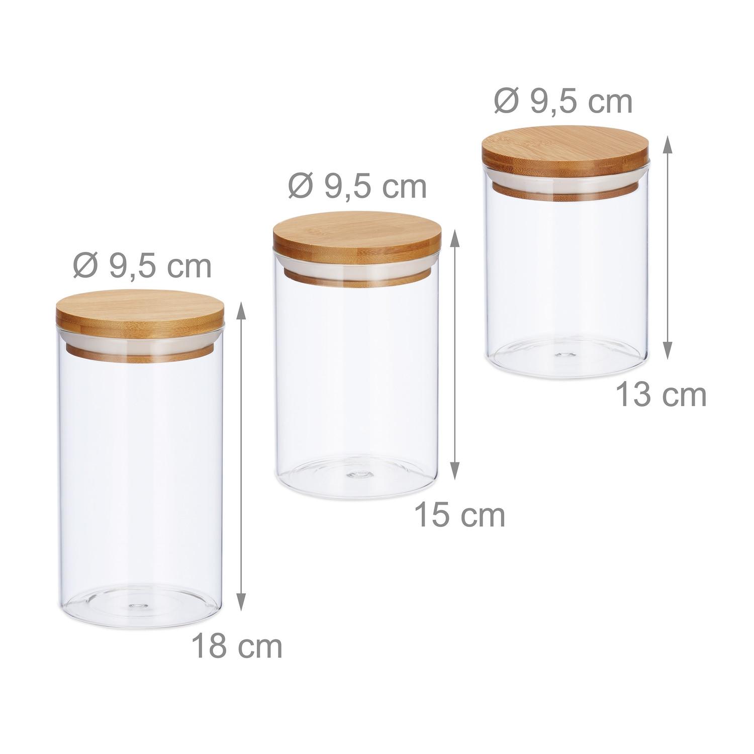 B2X 3 Barattoli portaoggetti di diverse dimensioni  