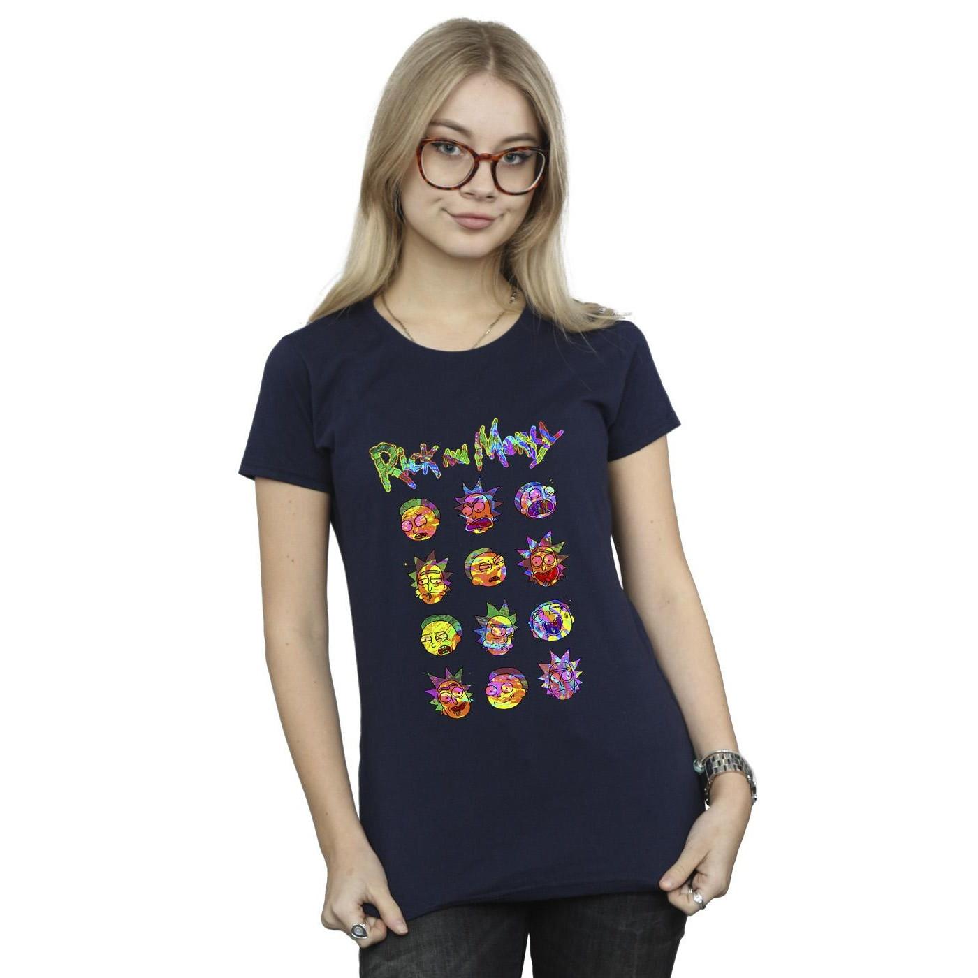 Rick And Morty Rick and Morty Faces Bedrucktes T-Shirt  