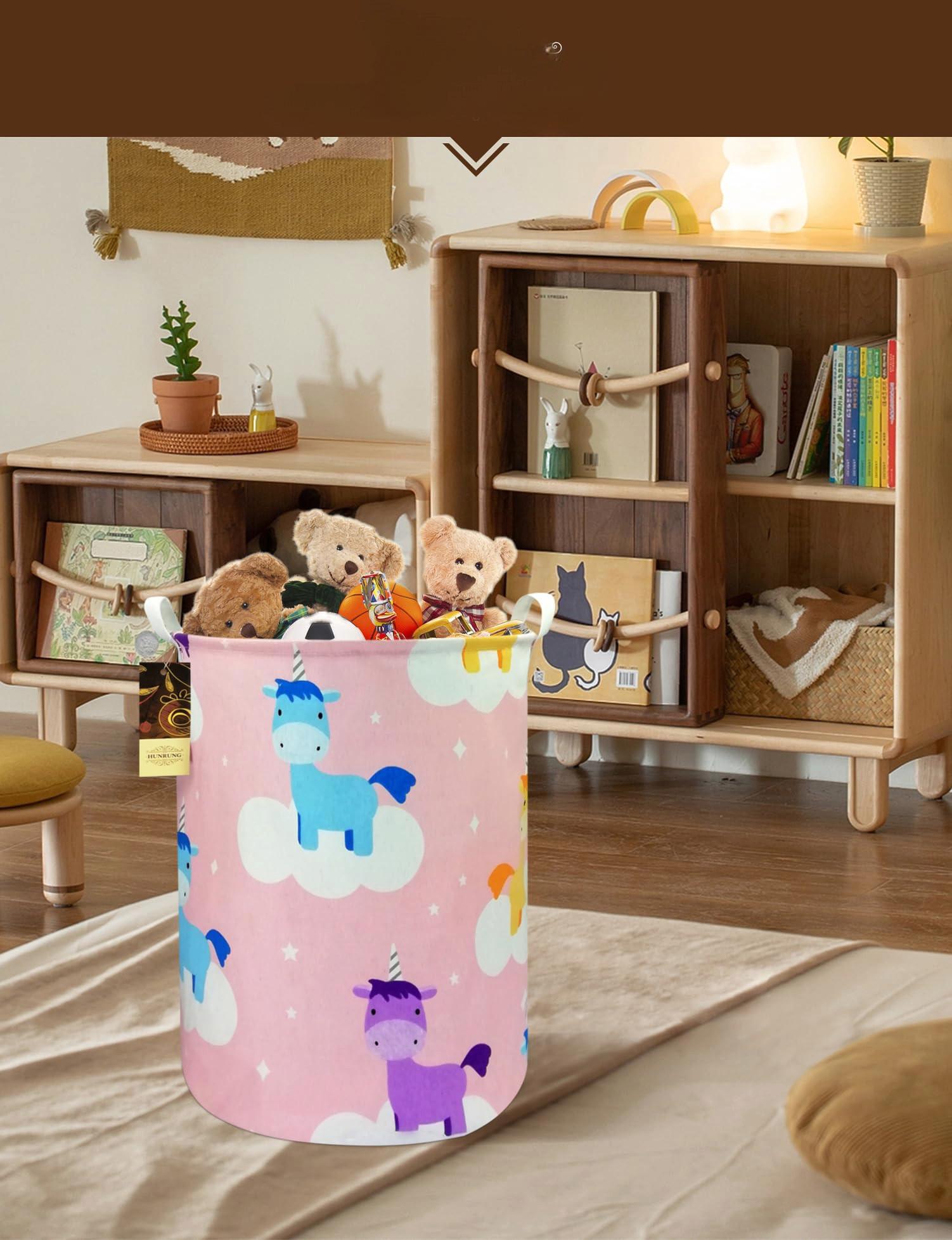 Alopini Wäschekorb, große Leinwand Stoff leichte Lagerung Korb Spielzeug Organisator schmutzige Kleidung zusammenklappbar wasserdicht  