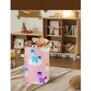 Alopini Wäschekorb, große Leinwand Stoff leichte Lagerung Korb Spielzeug Organisator schmutzige Kleidung zusammenklappbar wasserdicht  