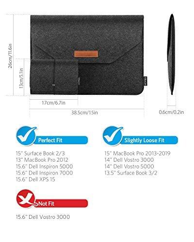 Only-bags.store  Housse de protection pour ordinateur portable de 15,4 pouces, compatible avec MacBook Air 15, MacBook Pro Retina 2012-2016, MacBook Pro 2008-2012, Surface Book, ordinateur portable 2017, Lenovo Yoga, ordinateurs portables de 15 à 15,4 pouces 