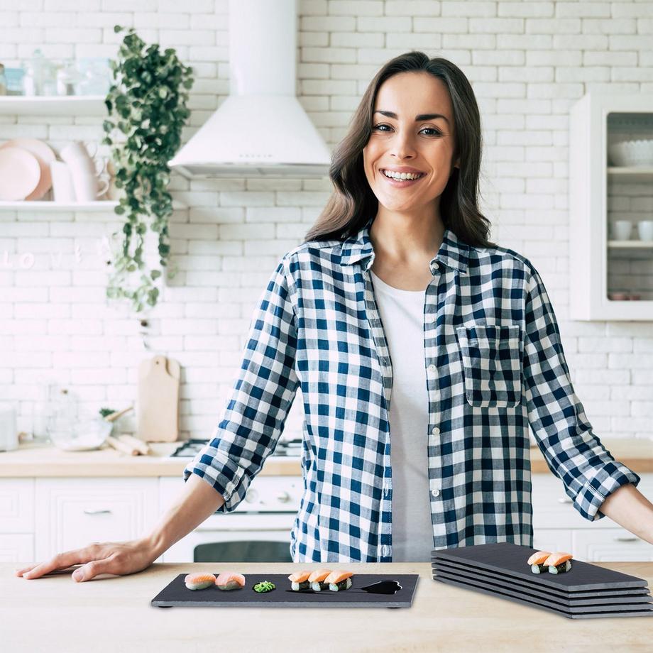 B2X  6er-Set Schieferfliesen 30 x 10 cm 