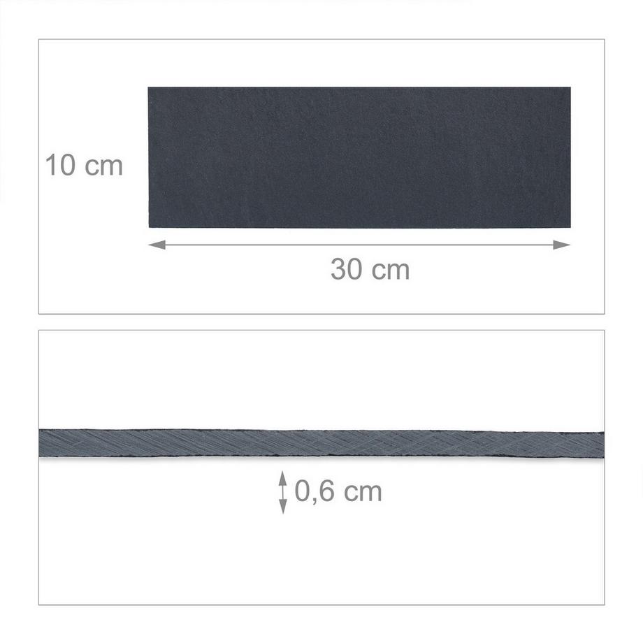 B2X  6er-Set Schieferfliesen 30 x 10 cm 