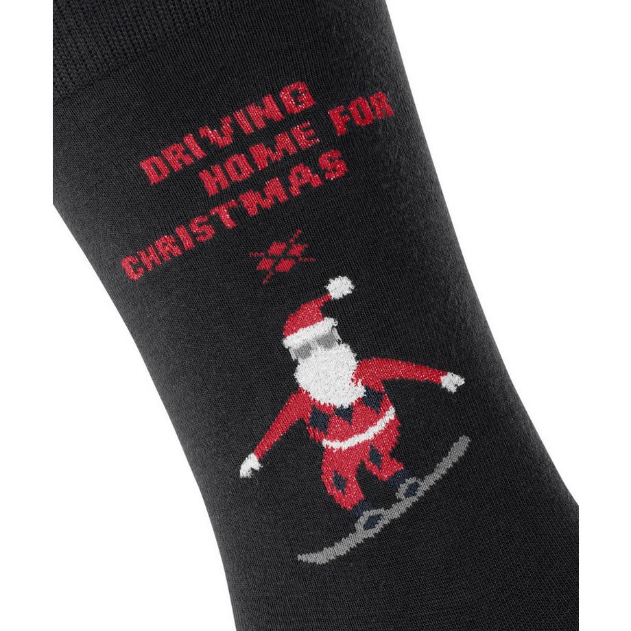 Burlington Chaussettes Crew Snowboarding Santa  