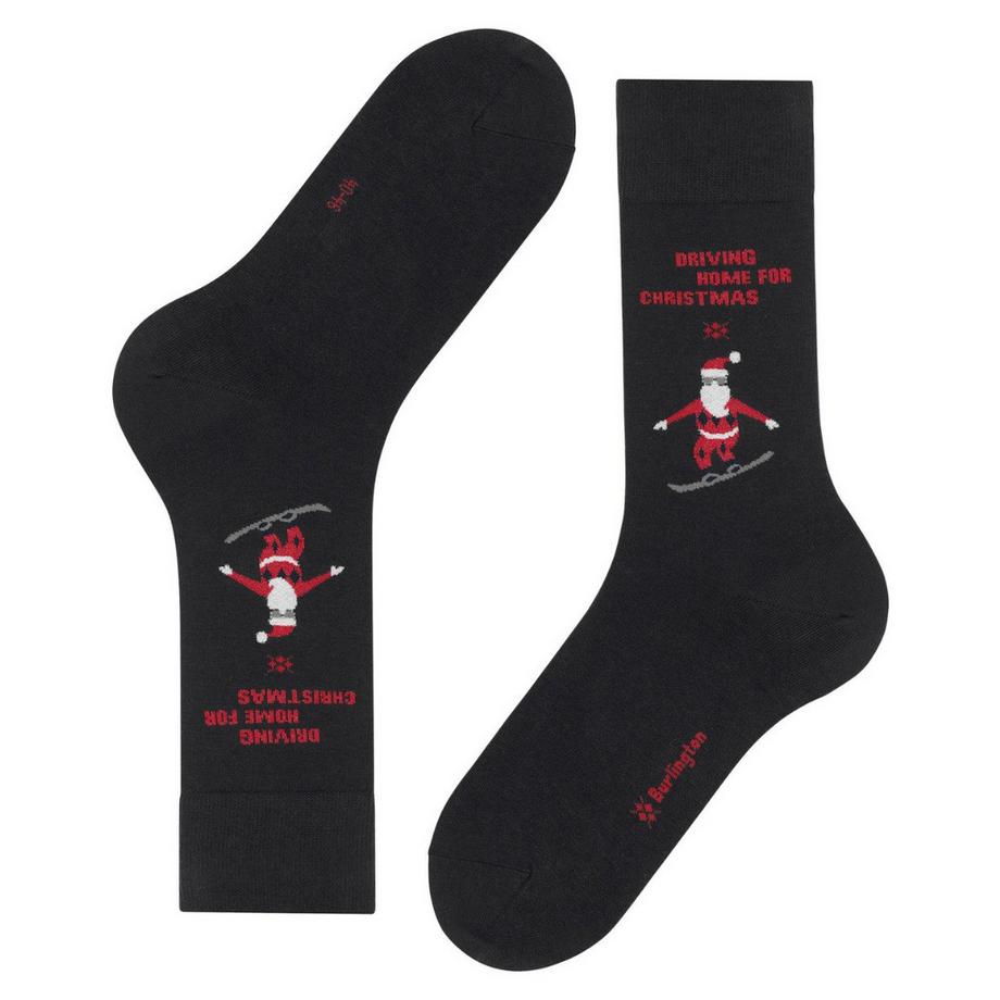 Burlington Chaussettes Crew Snowboarding Santa  