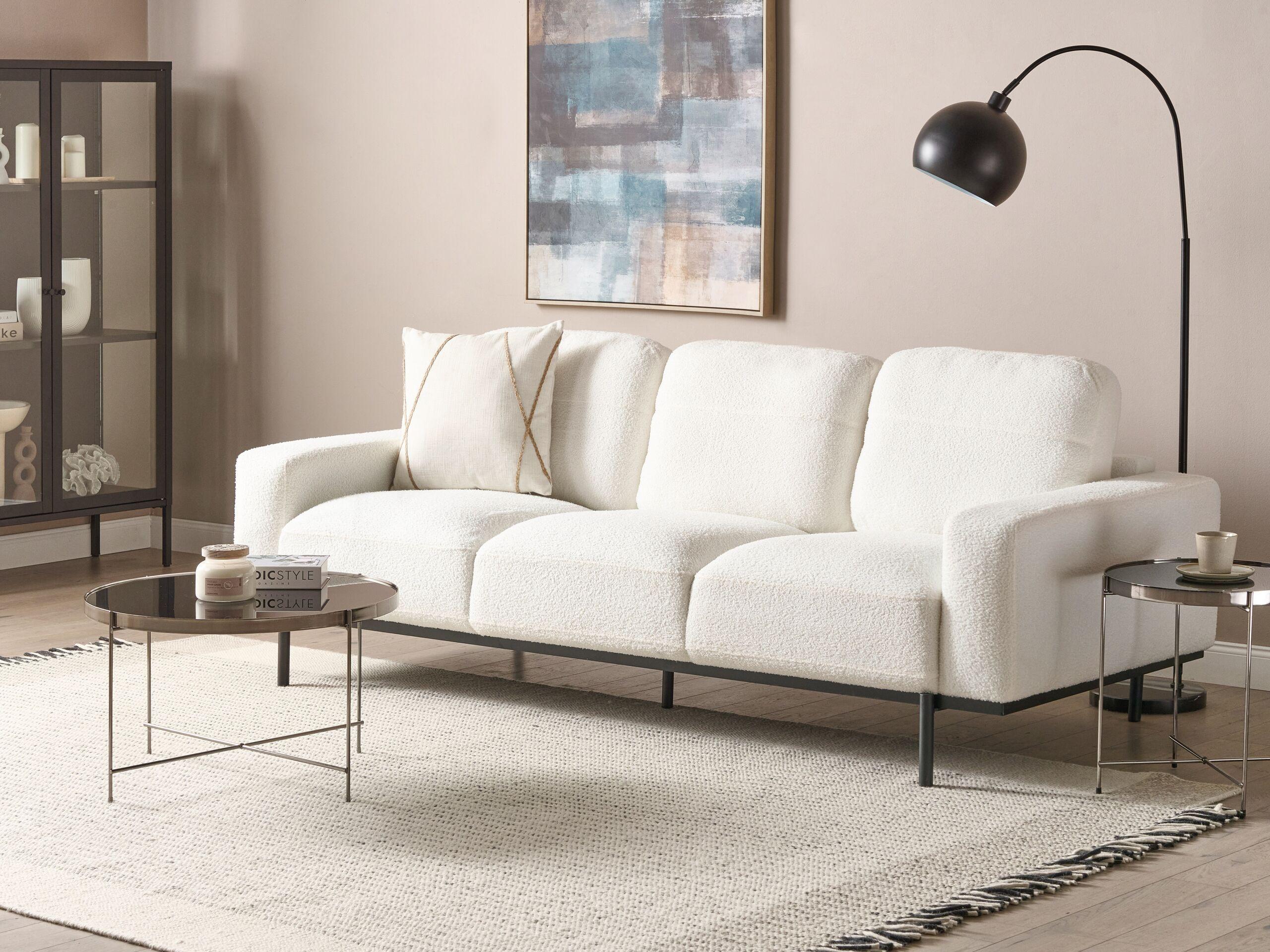 Beliani 3 Sitzer Sofa aus Bouclé Modern SOVIK  