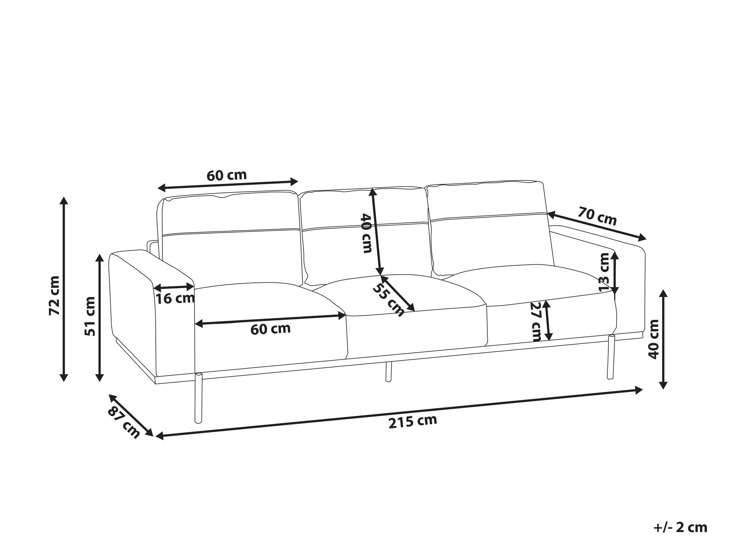 Beliani 3 Sitzer Sofa aus Bouclé Modern SOVIK  