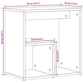 VidaXL Table d'appoint bois d'ingénierie  