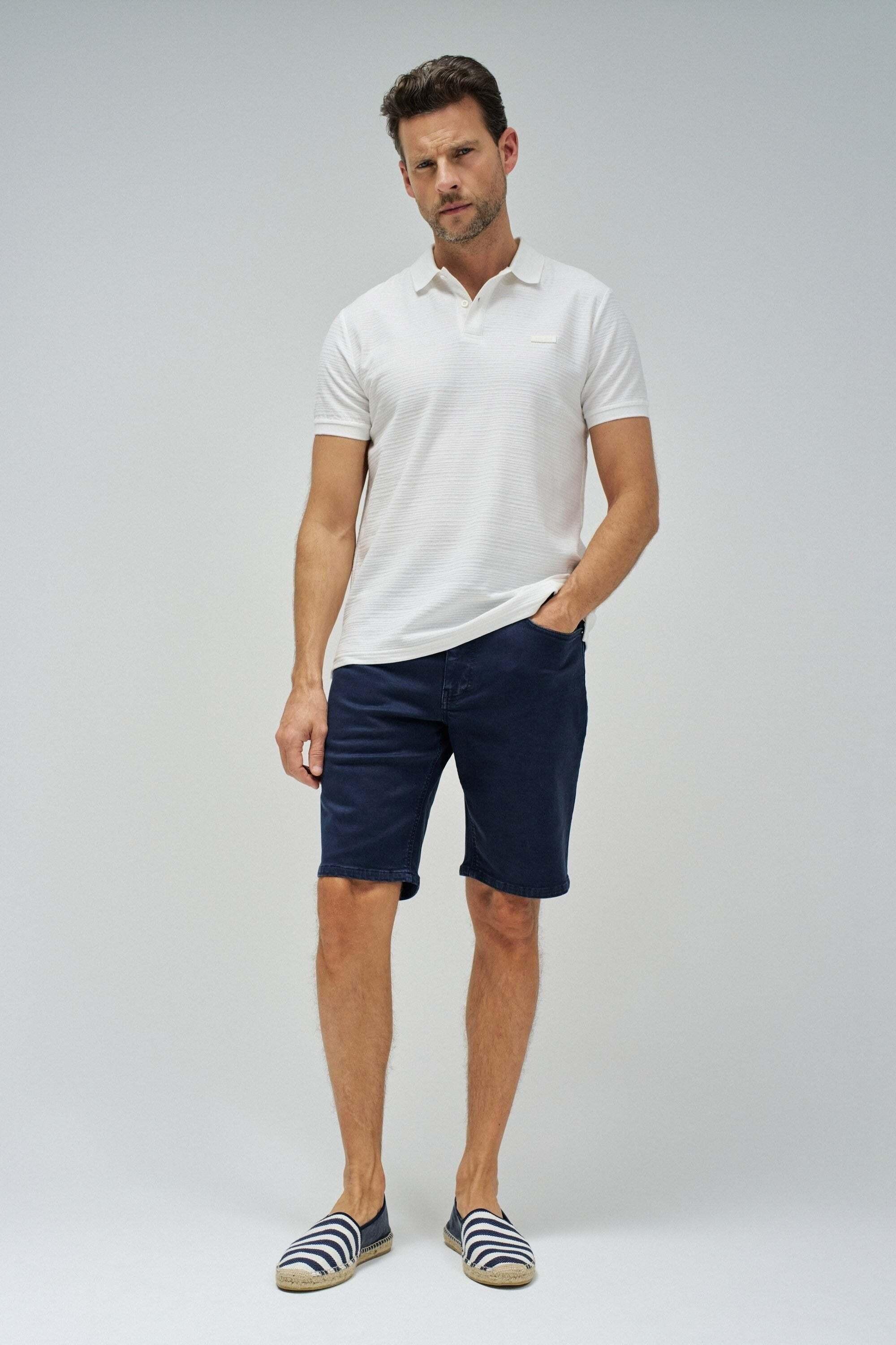 Salsa S-Activ Dark Blue Slim Fit Shorts in Denim  
