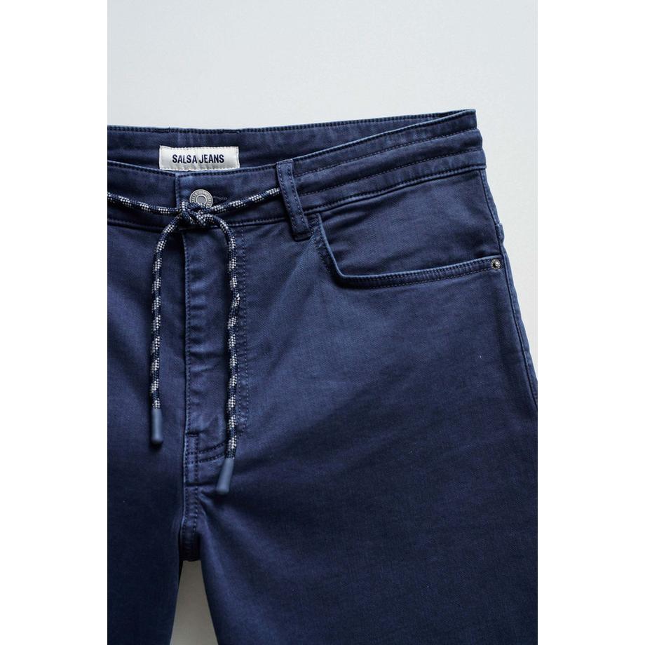 Salsa S-Activ Dark Blue Slim Fit Shorts in Denim  
