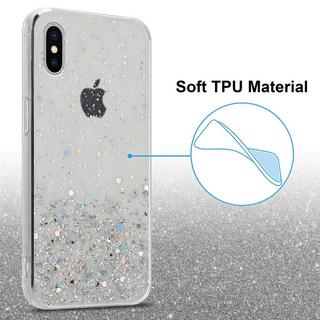 Cadorabo  Hülle für Apple iPhone X  XS TPU Silikon mit funkelnden Glitter 