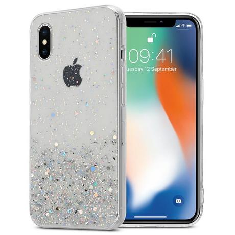 Cadorabo  Hülle für Apple iPhone X  XS TPU Silikon mit funkelnden Glitter 