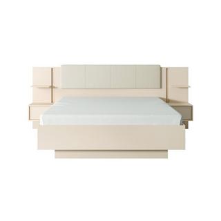 Vente-unique Letto con comodini 160 x 200 cm Con LED Beige - ELYNIA  