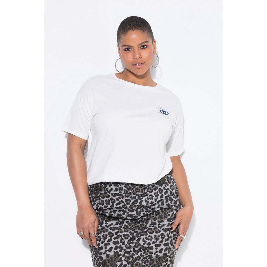 Studio Untold T-shirt Oversize Manches Courtes Motif Œil Scintillant  