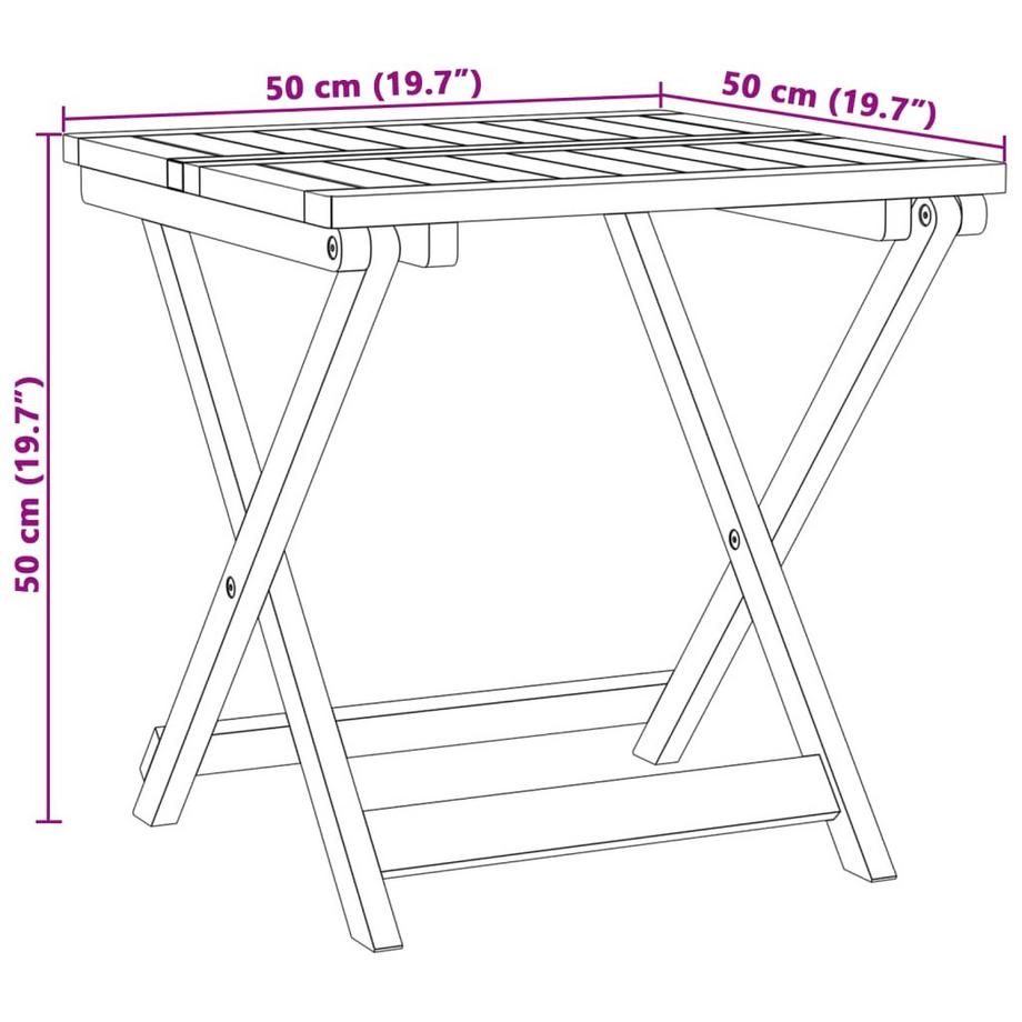 VidaXL Klappbarer gartentisch akazienholz  