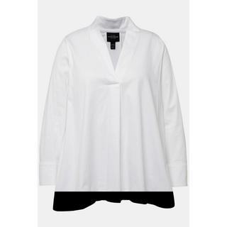 Ulla Popken Tunica Collo Calice Linea A Scollo V Maniche Lunghe  