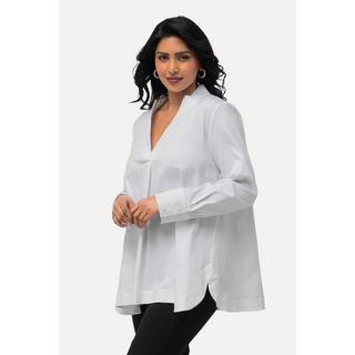 Ulla Popken Tunica Collo Calice Linea A Scollo V Maniche Lunghe  