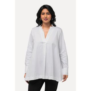 Ulla Popken Tunica Collo Calice Linea A Scollo V Maniche Lunghe  
