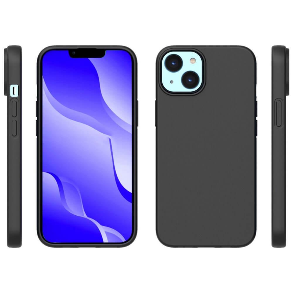 Cover-Discount  iPhone 14 - Custodia in gomma siliconica nera 