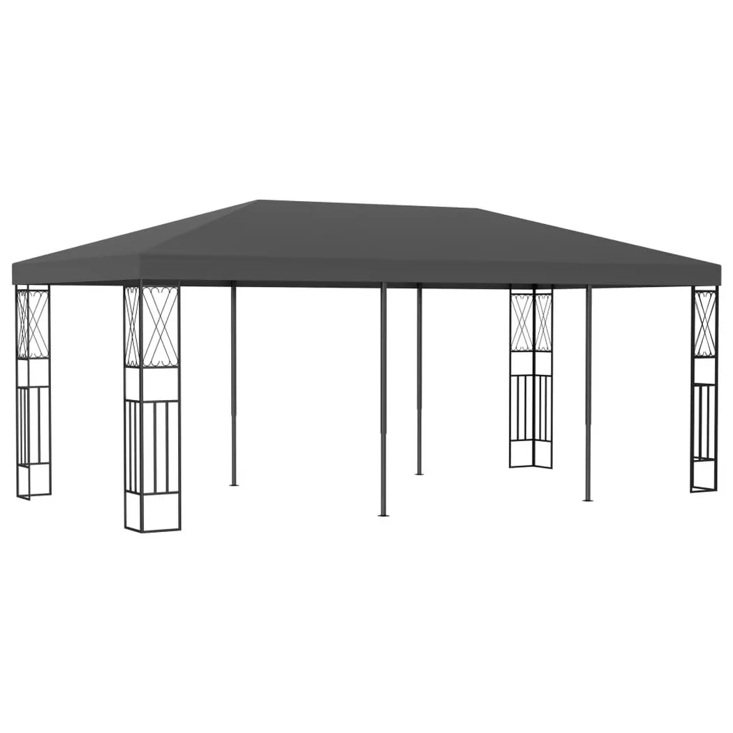 VidaXL - gazebo Tessuto, One Size, Grigio