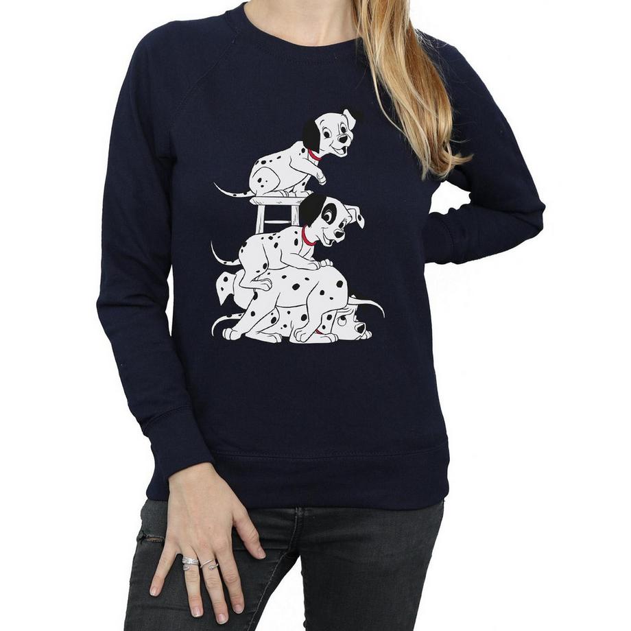 101 Dalmatians 101 Dalmatiner Welpen Stapel Sweatshirt  