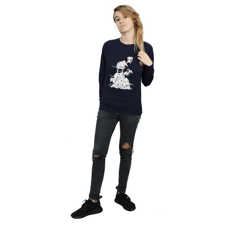 101 Dalmatians 101 Dalmatiner Welpen Stapel Sweatshirt  