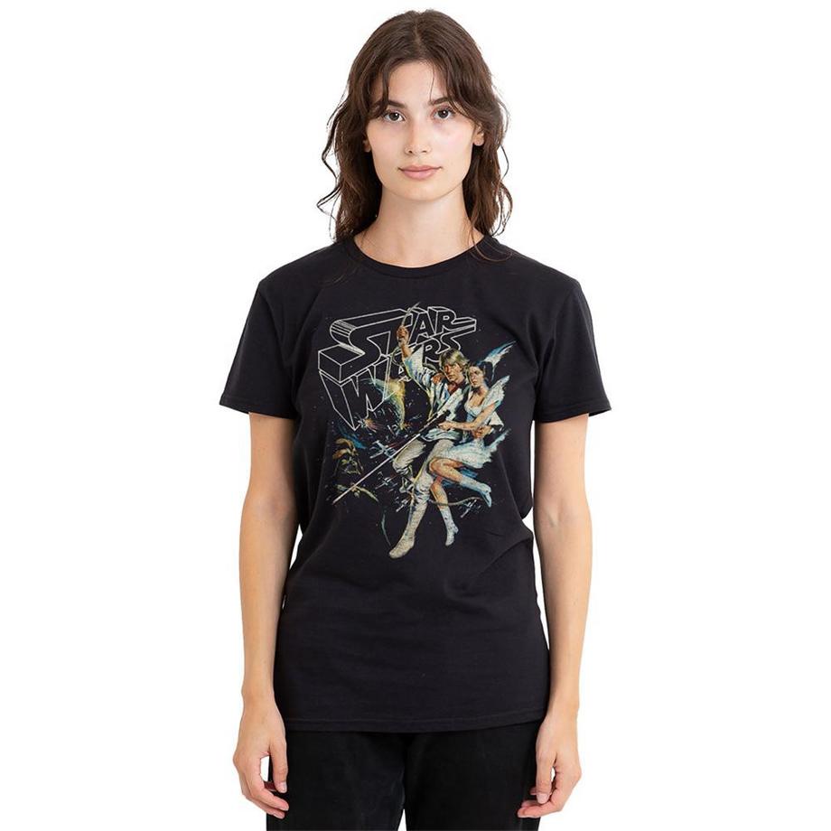 STAR WARS T-Shirt Grafico Vintage Luke e Leia  