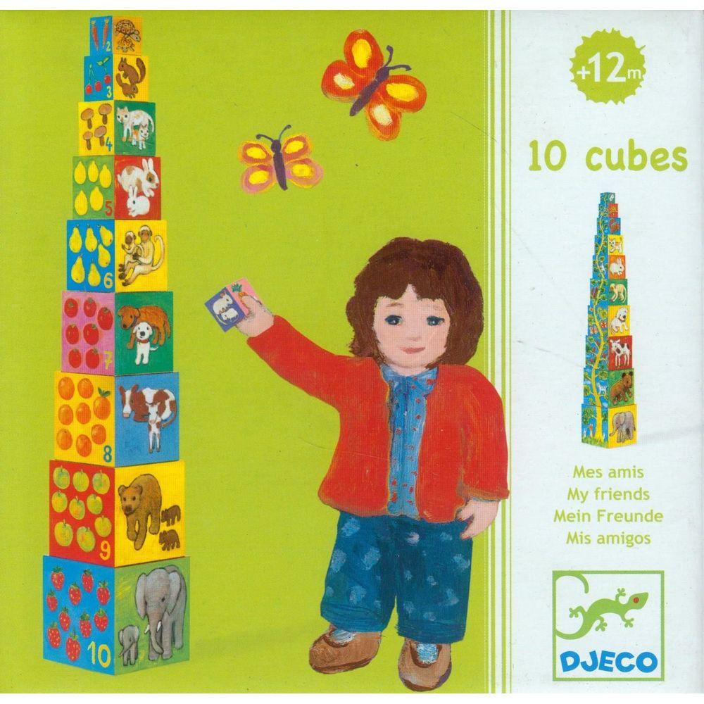 Djeco  Djeco 10 cubes mes amis 