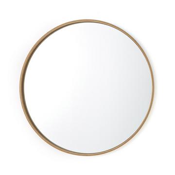 Miroir rond plaqué chêne Ø100 cm