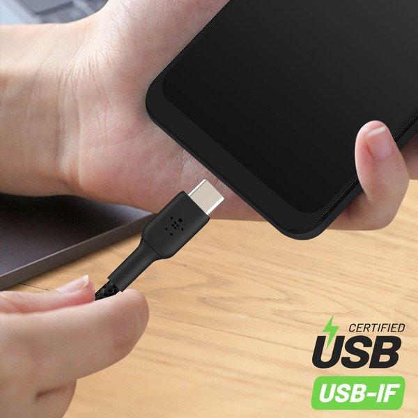 belkin  Câble USB-C en Nylon Belkin 2m Noir 