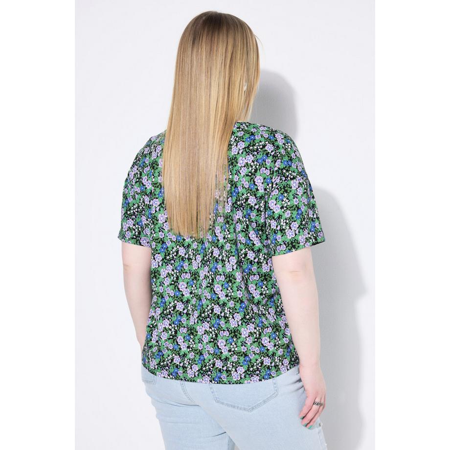 Studio Untold Oversize Shape Flower Print T-Shirt  
