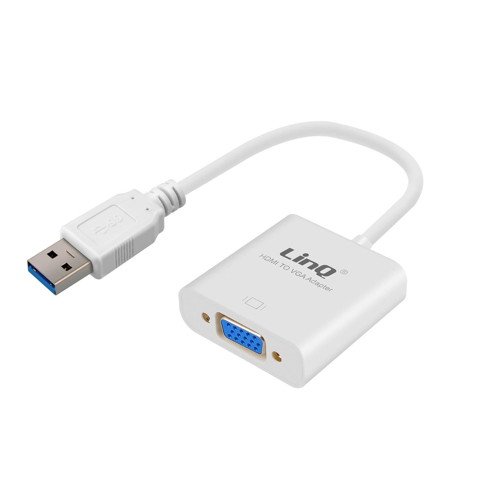 Avizar  USB 3.0 auf VGA Adapter LinQ Weiß 