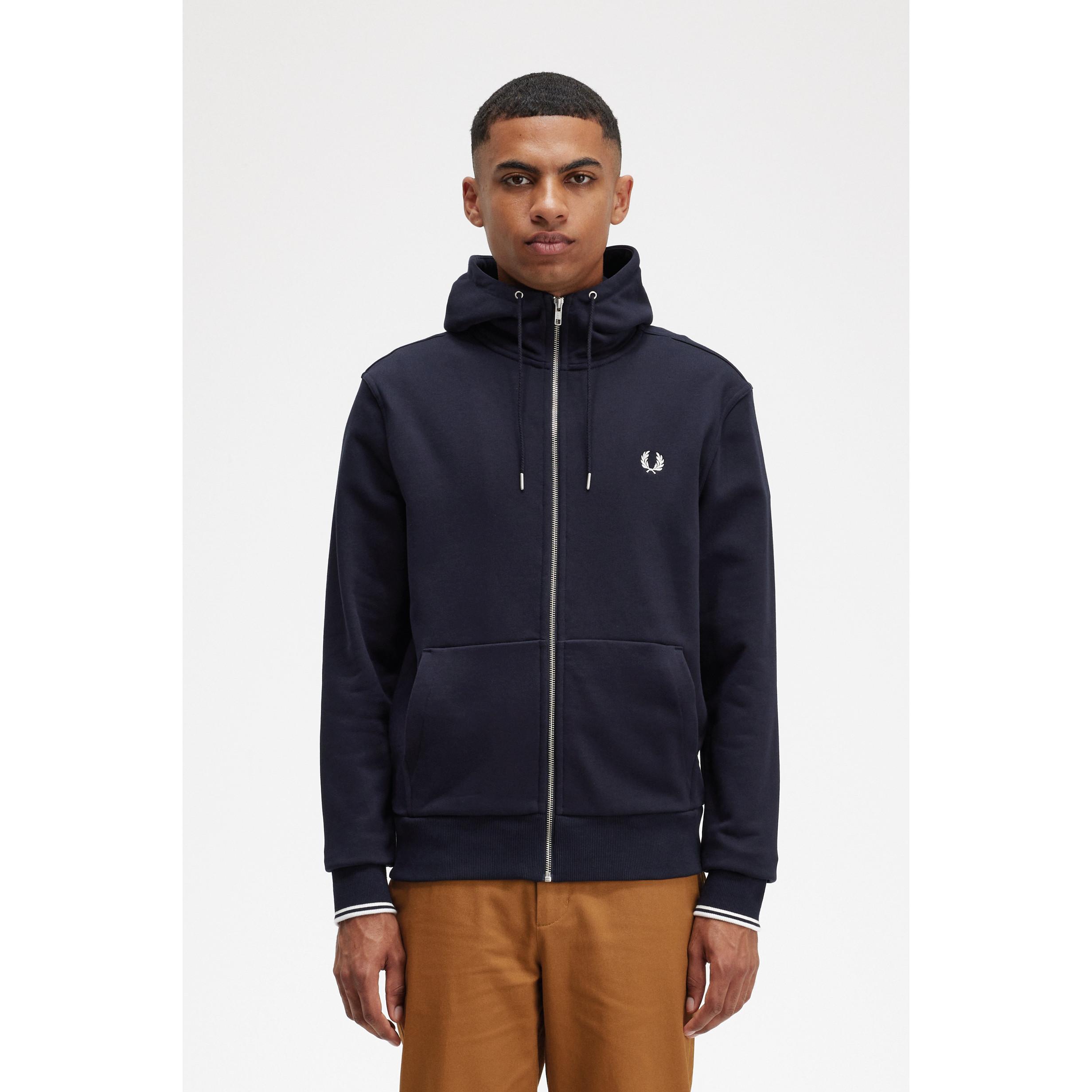 FRED PERRY Sweatshirt à Capuche Entièrement Zippé  