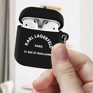 KARL LAGERFELD  AirPods Silikon Hülle mit Karabiner, Paris RSG Design 