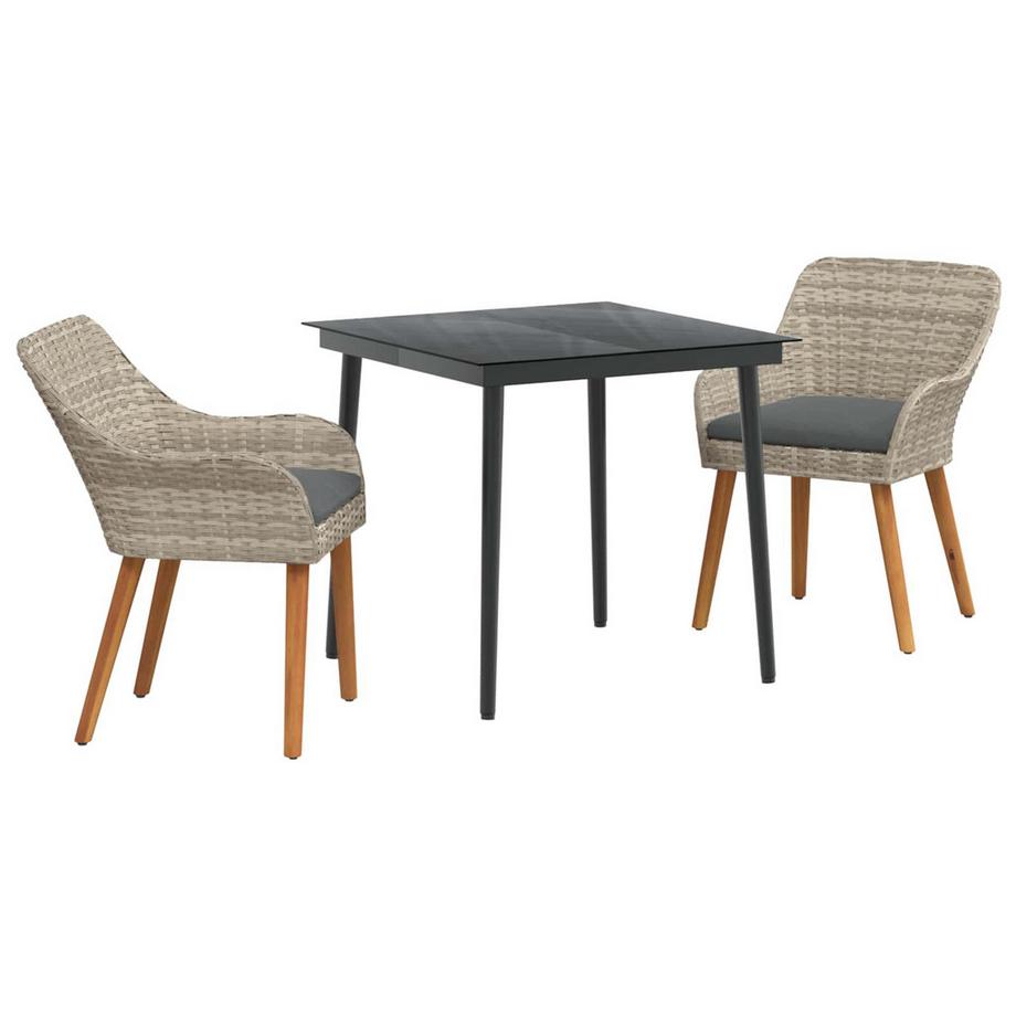 Ensemble de salle à manger pour jardin poly rattan