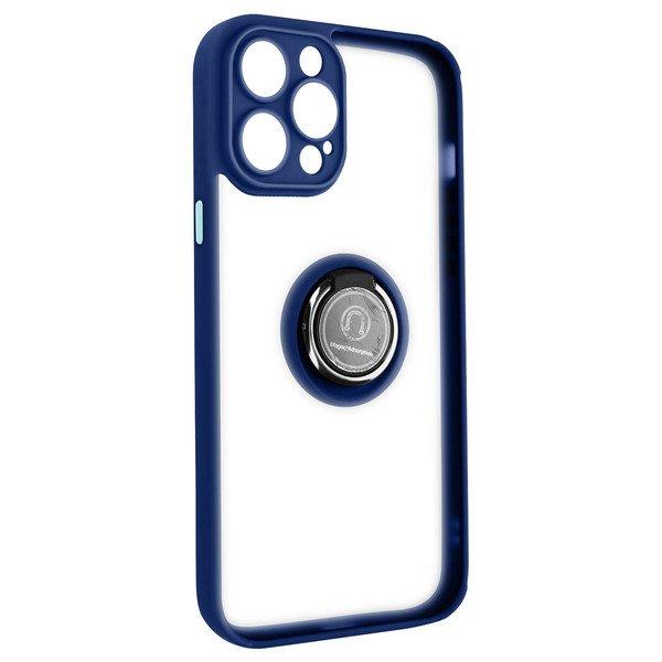 Avizar  Coque iPhone 14 Pro Bleu avec Anneau 