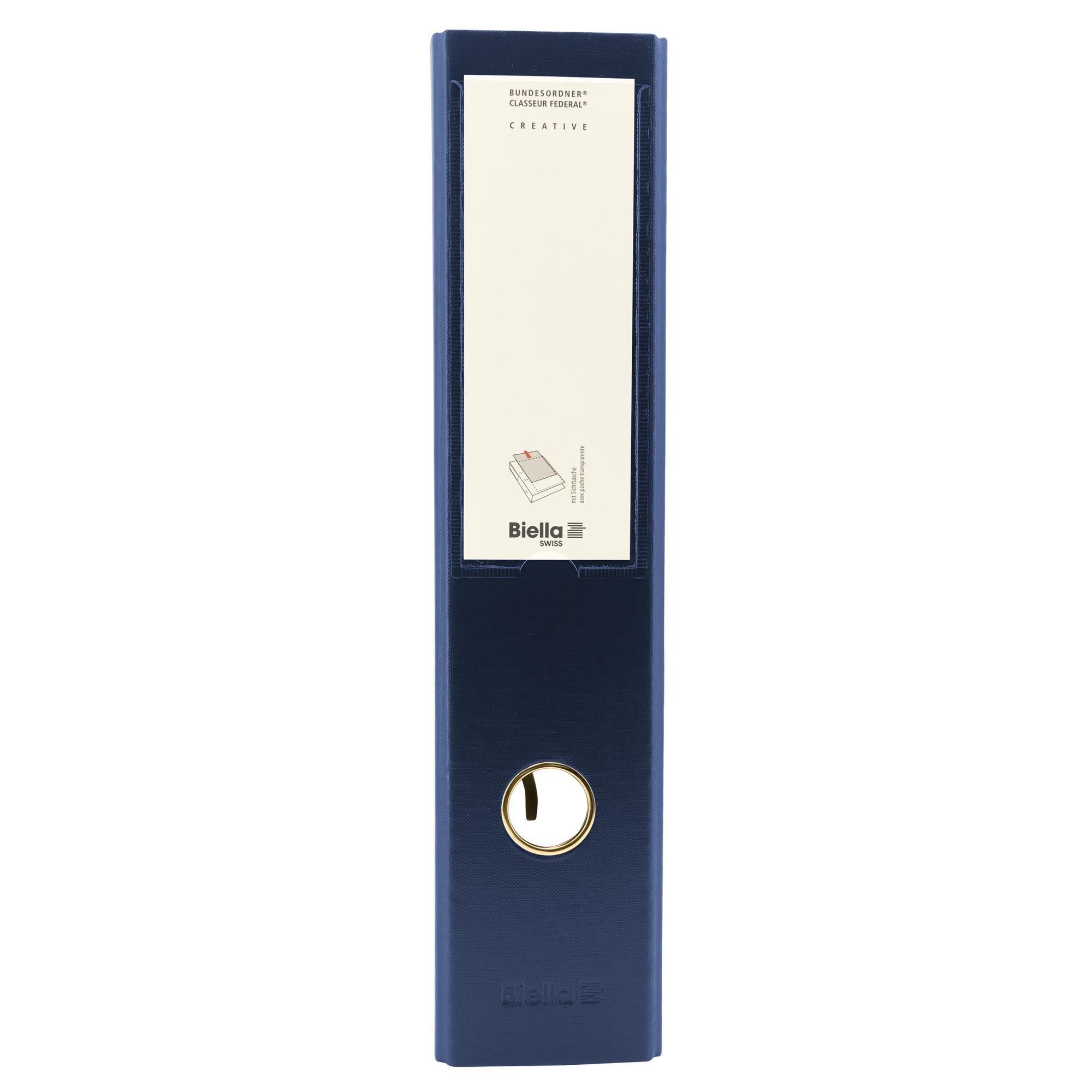 Biella BIELLA Bundesordner Creative 7cm 103427.43 marine, mit Sichttasche A4  