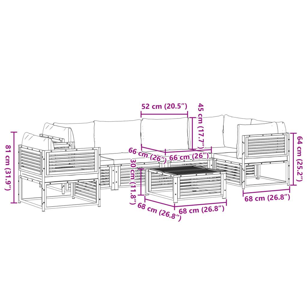 VidaXL set salotto da giardino Legno  