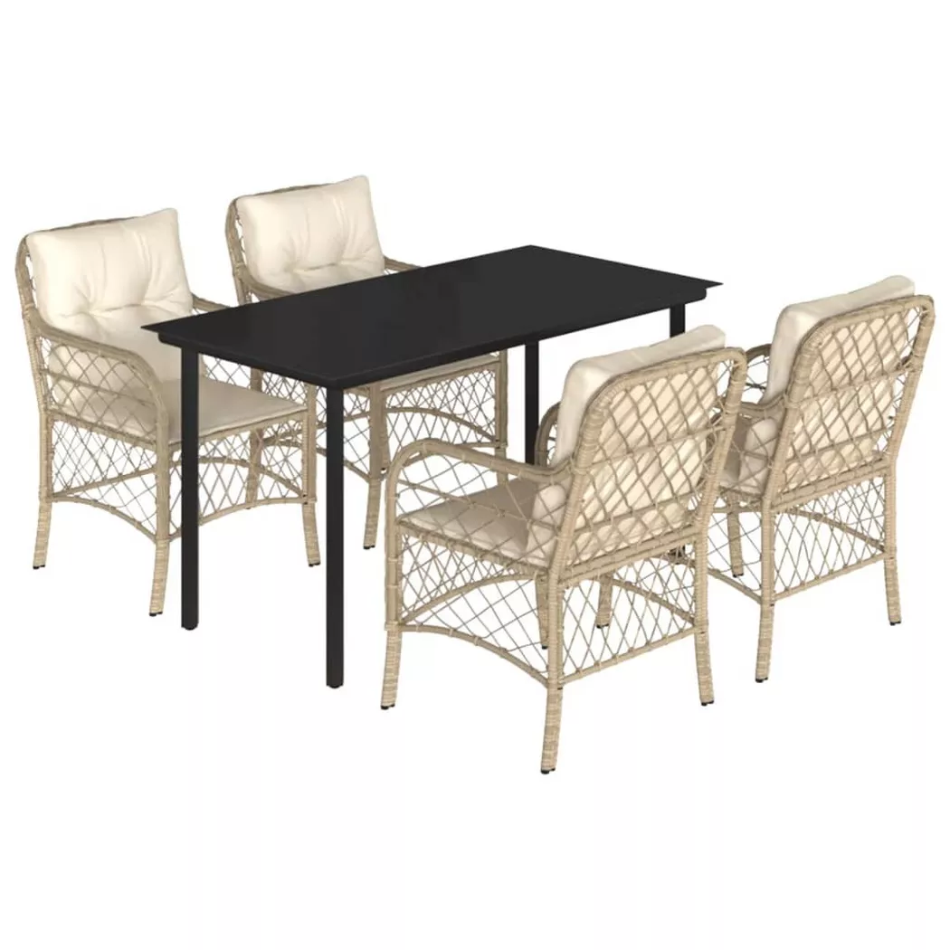 VidaXL - Garten essgruppe poly-rattan, One Size, Beige