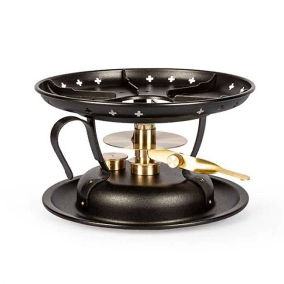 Stöckli Service à fondue au fromage Classic / Emotion l'alpage, noir 21 cm 2.6 litres  