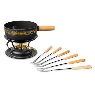 Stöckli Set per fonduta di formaggio Classic / Emotion l'alpage, nero 21 cm 2,6 litri  